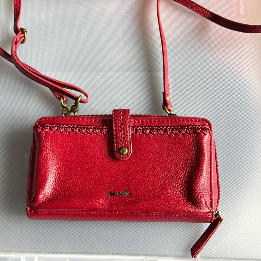 The Sak Red Leather Crossbody Bag